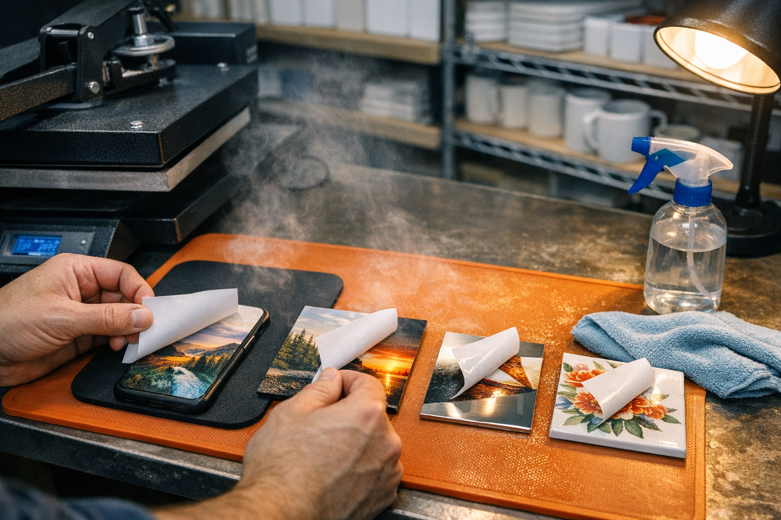 Sublimatieproof materialen testen