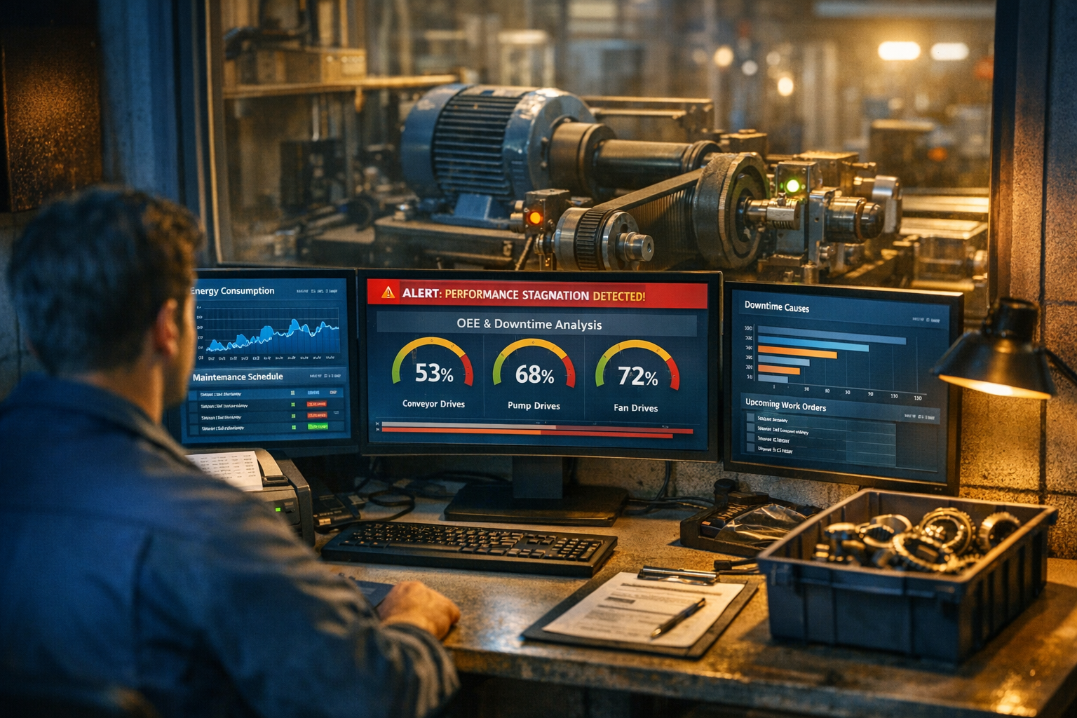 Onderhoud en stilstand aandrijftechniek