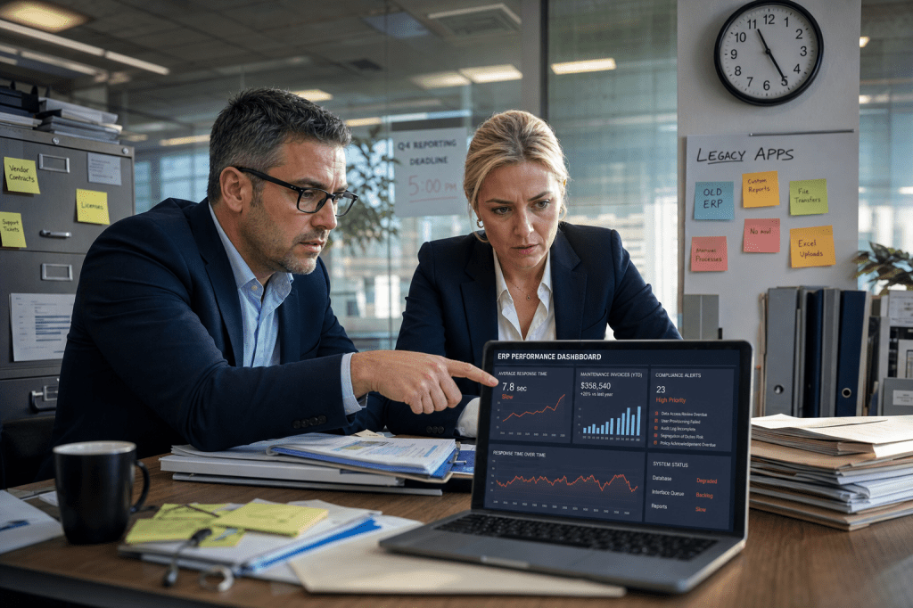 Wanneer is het verstandig om je ERP-software en bedrijfsapplicaties te vervangen, en welke signalen (kosten, performance, onderhoud, compliance) wijzen op een noodzakelijke&nbsp;upgrade?