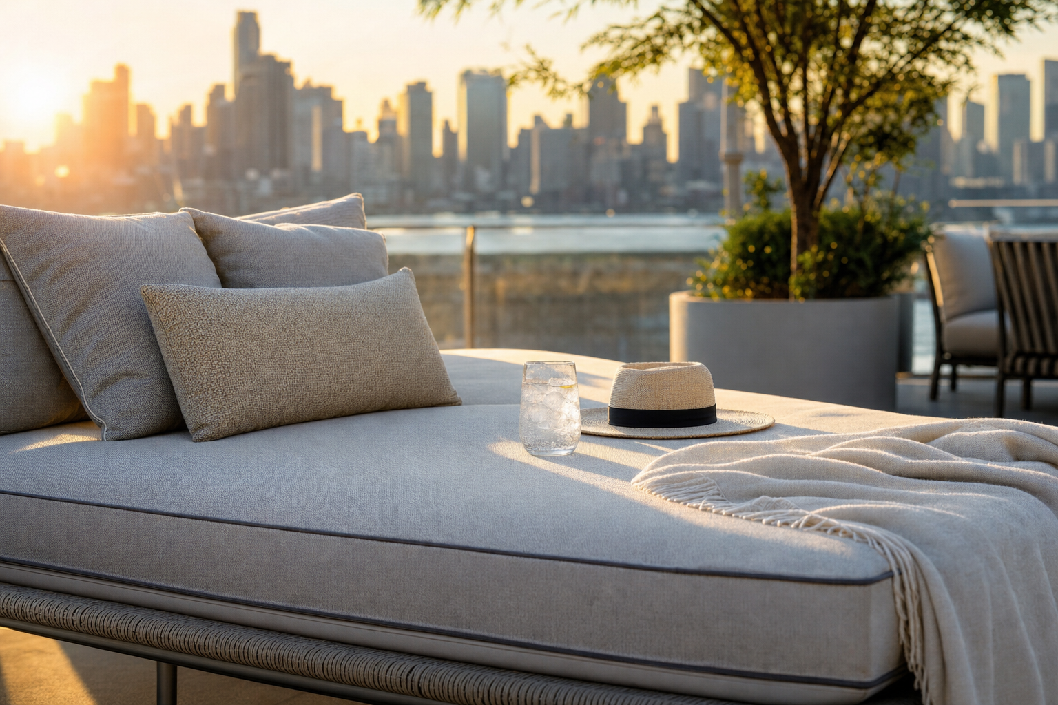 Luxe loungebed met kussens en matrassen voor maximaal comfort